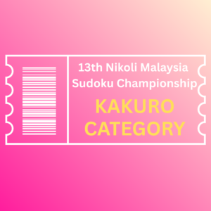 Sudoku Championship – Kakuro [Malaysians Only]